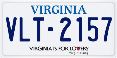 VA license plate VLT2157