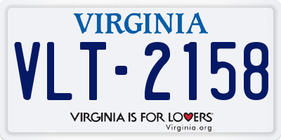 VA license plate VLT2158
