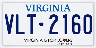 VA license plate VLT2160