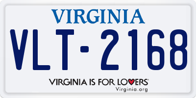 VA license plate VLT2168