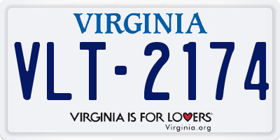 VA license plate VLT2174