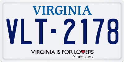 VA license plate VLT2178