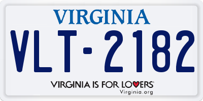 VA license plate VLT2182