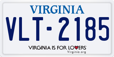 VA license plate VLT2185