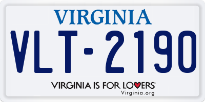 VA license plate VLT2190