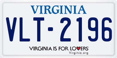 VA license plate VLT2196