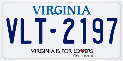 VA license plate VLT2197