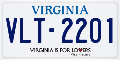 VA license plate VLT2201
