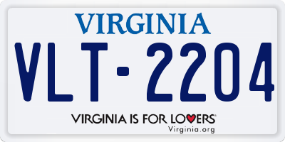 VA license plate VLT2204