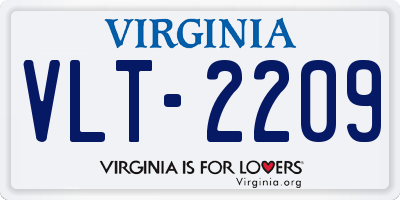 VA license plate VLT2209