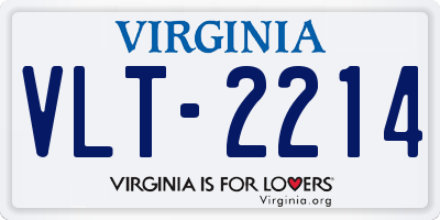 VA license plate VLT2214