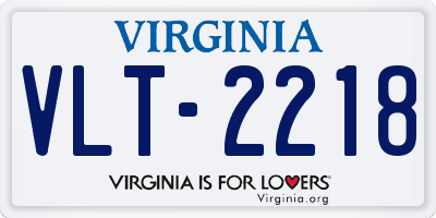 VA license plate VLT2218
