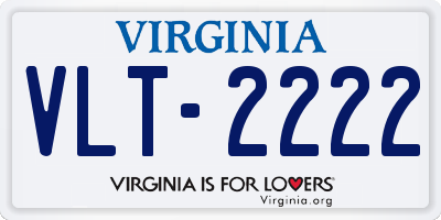 VA license plate VLT2222