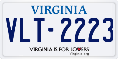 VA license plate VLT2223