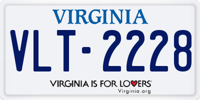 VA license plate VLT2228