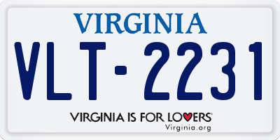 VA license plate VLT2231