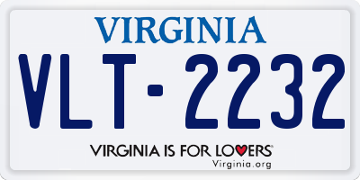 VA license plate VLT2232