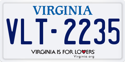 VA license plate VLT2235