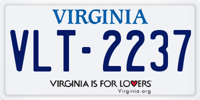 VA license plate VLT2237