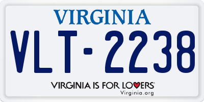 VA license plate VLT2238
