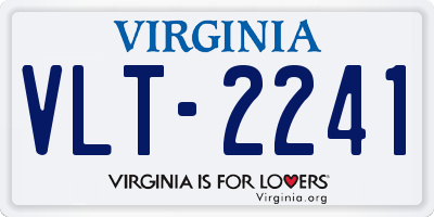 VA license plate VLT2241