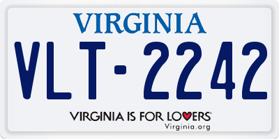 VA license plate VLT2242