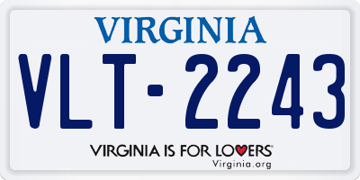 VA license plate VLT2243