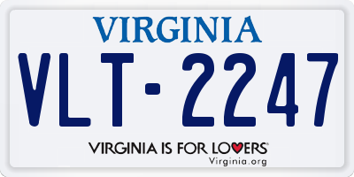 VA license plate VLT2247