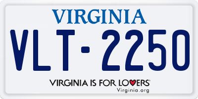 VA license plate VLT2250