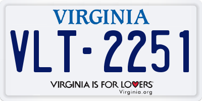 VA license plate VLT2251