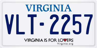 VA license plate VLT2257
