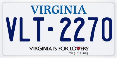 VA license plate VLT2270