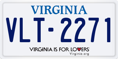 VA license plate VLT2271