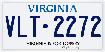 VA license plate VLT2272