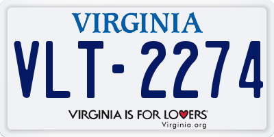 VA license plate VLT2274