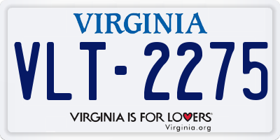 VA license plate VLT2275