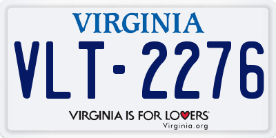 VA license plate VLT2276