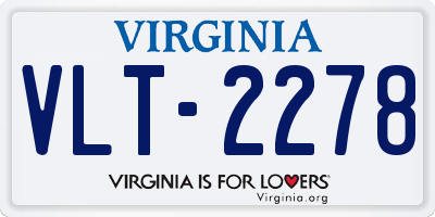 VA license plate VLT2278
