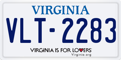 VA license plate VLT2283