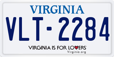 VA license plate VLT2284