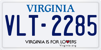 VA license plate VLT2285