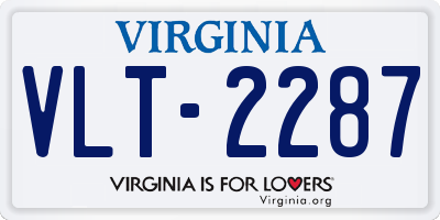 VA license plate VLT2287
