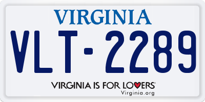VA license plate VLT2289