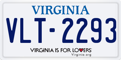 VA license plate VLT2293