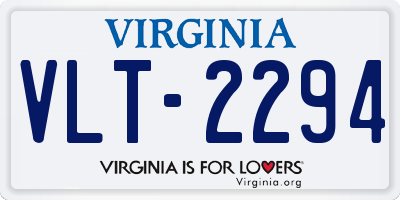 VA license plate VLT2294