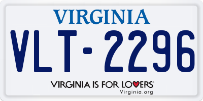 VA license plate VLT2296