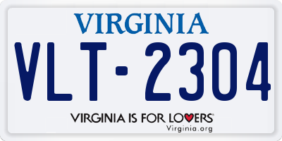 VA license plate VLT2304
