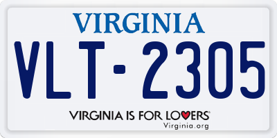VA license plate VLT2305
