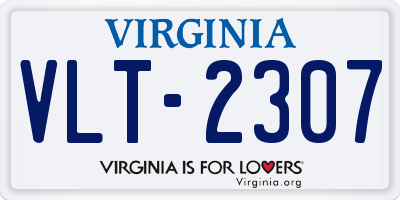 VA license plate VLT2307