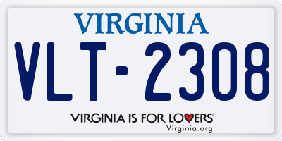 VA license plate VLT2308